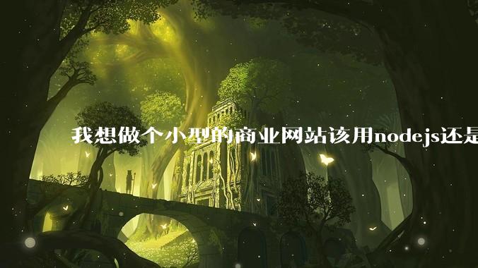 我想做个小型的商业网站该用nodejs还是python做后端?