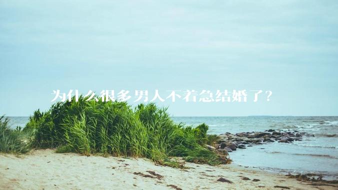 为什么很多男人不着急结婚了?