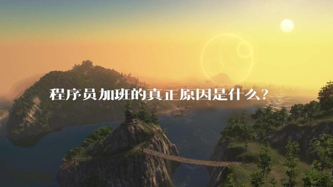 程序员加班的真正原因是什么?
