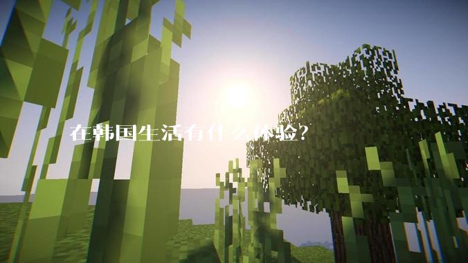 在韩国生活有什么体验?