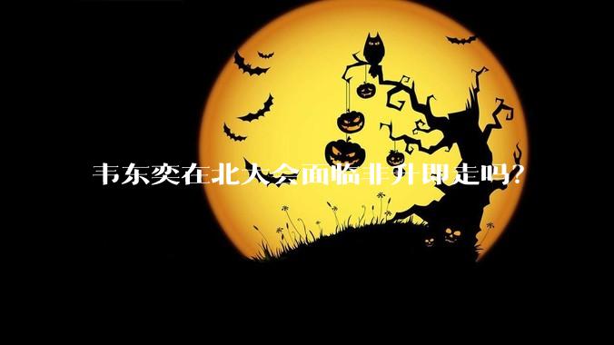 韦东奕在北大会面临非升即走吗?